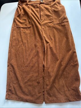 Monteau Corduroy Skirt in Rust Orange